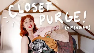A Closet PURGE *and also some mending*