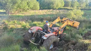 Me hundo con el tractor en el barro, a ver ahora