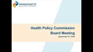 HPC Board Meeting - September 27, 2018