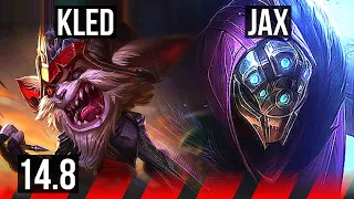 KLED vs JAX (TOP) | 6 solo kills, 800+ games, 39k DMG, Rank 14 Kled | BR Master | 14.8