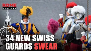 34 new Swiss Guards swear an oath of loyalty to Pope Francis and his successors