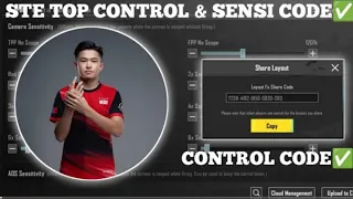 (2023) STE TOP GAMING SENSITIVITY AND CONTROL. CODE | BEST STE TOP SENSITIVITY SETTING | PUBG | BGMI