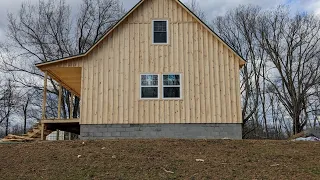 Progress on our West Virginia cabin built by Sweetcabins LLC day 4 completely done