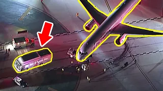 Airliner Crashes Into Bus!