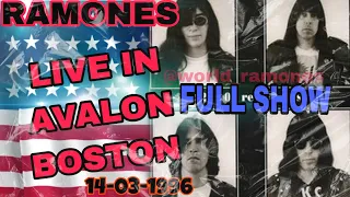 The Ramones - Live in Avalon Boston USA Full Show (14-02-1996)