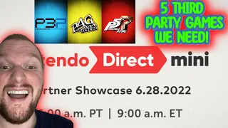 These 5 Games need to be Announced for the Nintendo Direct Mini June 28th 2022!