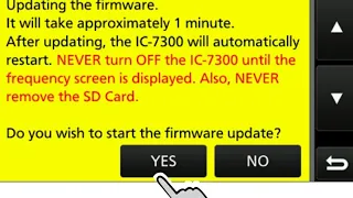 ICOM IC-7300 Aktualizacja oprogramowania 1.40 - Firmware Update 2021