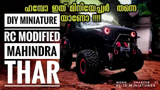 DIY MINIATURE RC MAHINDRA THAR | MINIATURE MODIFIED  THAR MAKING FULL VIDEO | KL 10 MINIATURES