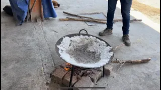 Curando el disco y preparando unos filetes en los materiales