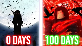 I Spent 100 Days as Itachi Uchiha in Shindo Life.. - Roblox