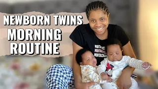 SOLO MORNING ROUTINE WITH NEWBORN TWINS | RELAXING MORNING WITH NEWBORN TWINS ft TERMICHY