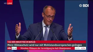 LIVE: Rede von CDU-Chef Friedrich Merz beim Tag der Industrie