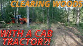 Kioti Tractor Clearing Woods - are you insane