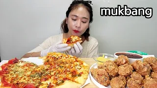 역시 한식이 최고입니다.. 먹고싶어서 먹어봤어요🍕피자 황금올리브치킨 먹방 Pizza&Crispy Chicken Mukbang eating show