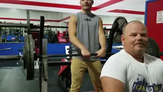 57 year old benches 305 pounds. Maxes out on  135 pounds 28 times