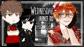 Nevermore ft Tyler react to y/n Childe as New Teacher🛐Wednesday☂️Genshin Impact react