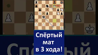 Спёртый мат в 3 хода! #shorts #chess #шахматы