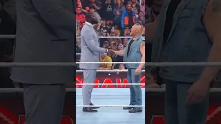 Brock Lesnar Handshake With Omos | Raw 3/13/23 #shorts