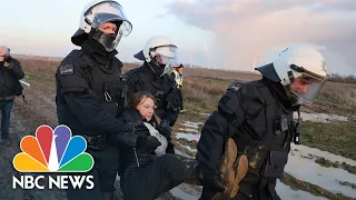Watch: Greta Thunberg detained during coal mine protest
