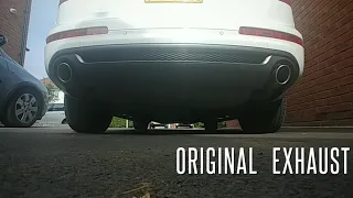 Audi Q7 3.0 V6 TDI 2010 Exhaust muffler delete Before / After