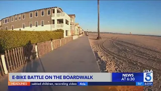 Growing battle over E-bikes on boardwalk in Newport Beach