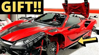 Rebuilding WRECKED Ferrari 488 Mansory!! - Gift For My Friend's Wife!! [PART 2] (VIDEO #71)