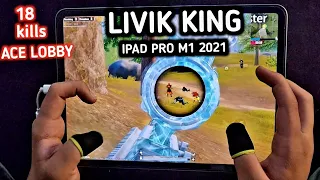 Livik King 🤴 | IPAD M1 2021 | 4-FINGERS CLAW PUBG HANDCAM GAMEPLAY