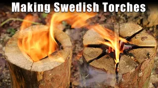 Swedish Torches - 3 Styles of 1 log fire