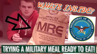 What's Inside of a USA Military Meal? (MRE Taste Test!!)
