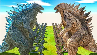 Legendary Godzilla War - Growing Godzilla 2014 VS Ancient Tree Godzilla, Size Comparison Godzilla