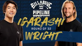 Igarashi vs Wright Billabong Pro Pipeline - Round of 32 Heat Replay
