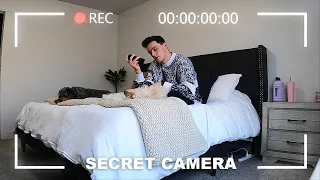 SPYING On My Husband With A SECRET CAMERA.. (Home Alone)