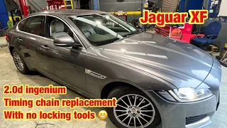Jaguar XF 2.0 Ingenium timing chain replacement with no locking tools