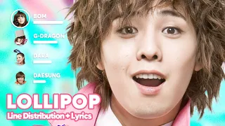 BIGBANG & 2NE1 - LOLLIPOP (Line Distribution + Lyrics Karaoke) PATREON REQUESTED