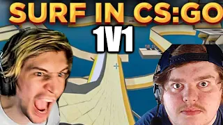 xQc vs Jesse CS:GO SURF 1v1 Challenge