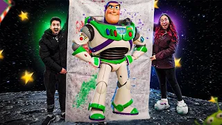 DESENHAMOS E PINTAMOS BUZZ LIGHTYEAR GIGANTE | Gabriel e Shirley 2.0