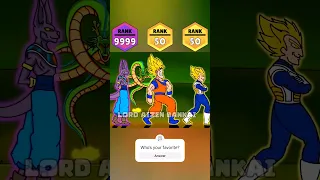 Beerus Goku Vegeta Rank Up