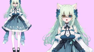 [live2d for sale]green cat