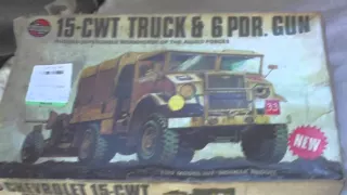 REVIEW,VINTAGE AIRFIX 1/35 15 CWT TRUCK AND 6 PDR GUN MODEL KIT