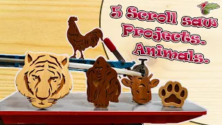 5 scroll saw projects, animal scroll saw projects.