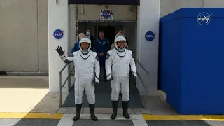 NASA astronauts prepare for historic SpaceX launch