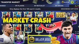 BIGGEST MARKET CRASH!! UTOTS MARKET CRASH FIFA MOBILE 22 | MAKE MILLIONS FIFA MOBILE 22