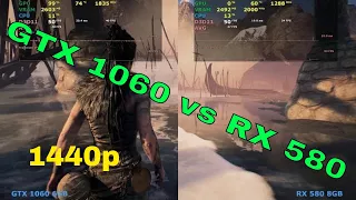 GTX 1060 6gb vs RX 580 8gb 1440p  , Tested in 16 Games