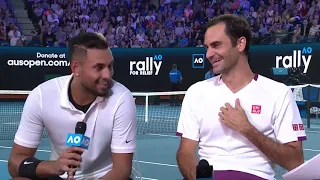 What did you think of Nick's form? @Federer #AO #NickKyrgios