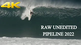 4k UNEDITED CARNAGE AT PIPELINE - 2022 SURFING - THE BIGGEST DAYS☑️