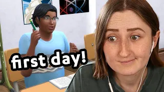 my sim's first day of high school went horribly.