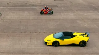 Red Bull MotoGP Bike VS 1100hp Lamborghini Huracan Drag Race 🏁 Superbike Vs SuperCar