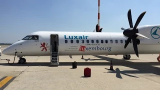 Takeoff & Landing LUXAIR flight LUXEMBOURG to MILAN 14/07/15