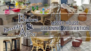 *new* HOUSE CLEANING MOTIVATION / CLEAN WITH ME / REAL LIFE MESSY HOUSE / BEFORE AND AFTER