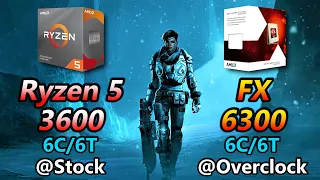 Ryzen 5 3600 SMT Off @Stock (2019) vs AMD FX 6300 @OC (2012) | 1080p 1440p PC Gaming Benchmark